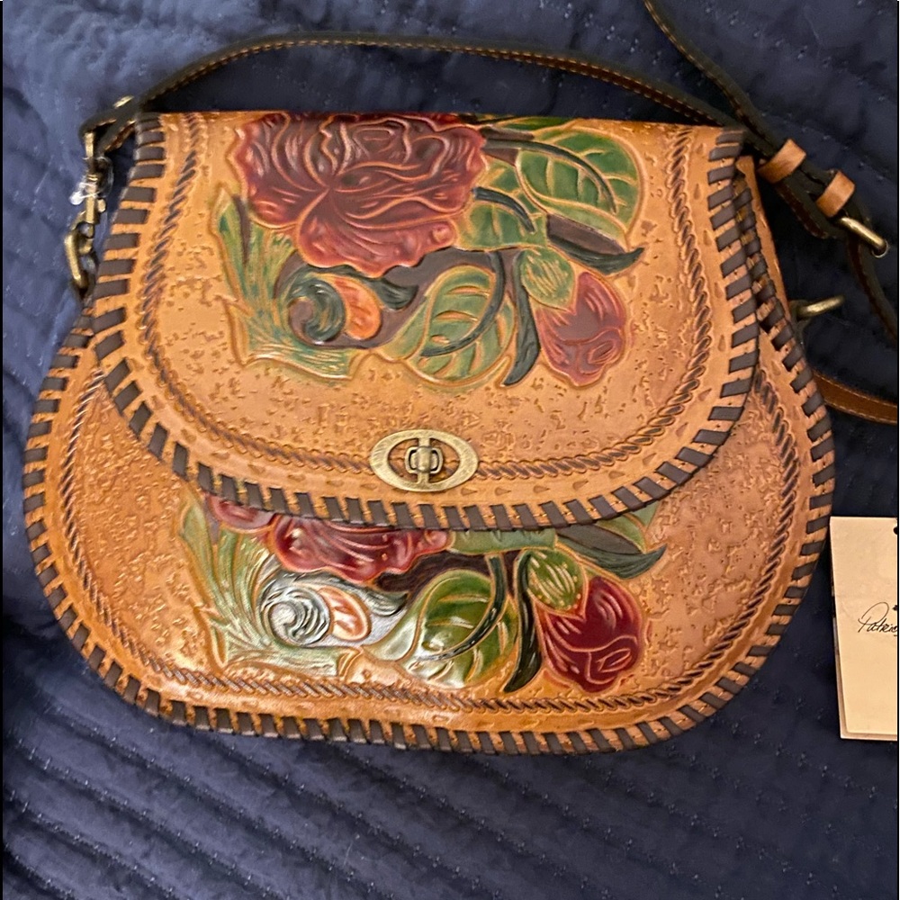 Beautiful rose tooled crossbody